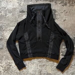 Women’s True Religion Quarter Zip Jacket - Lace Up Silk Details - Size Small